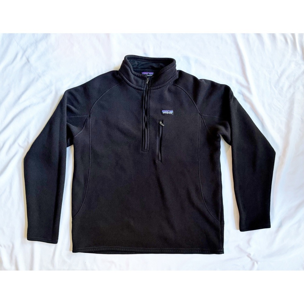 Men's PATAGONIA Better Sweater 1/4 Zip Fleece Pullover Black Size XL